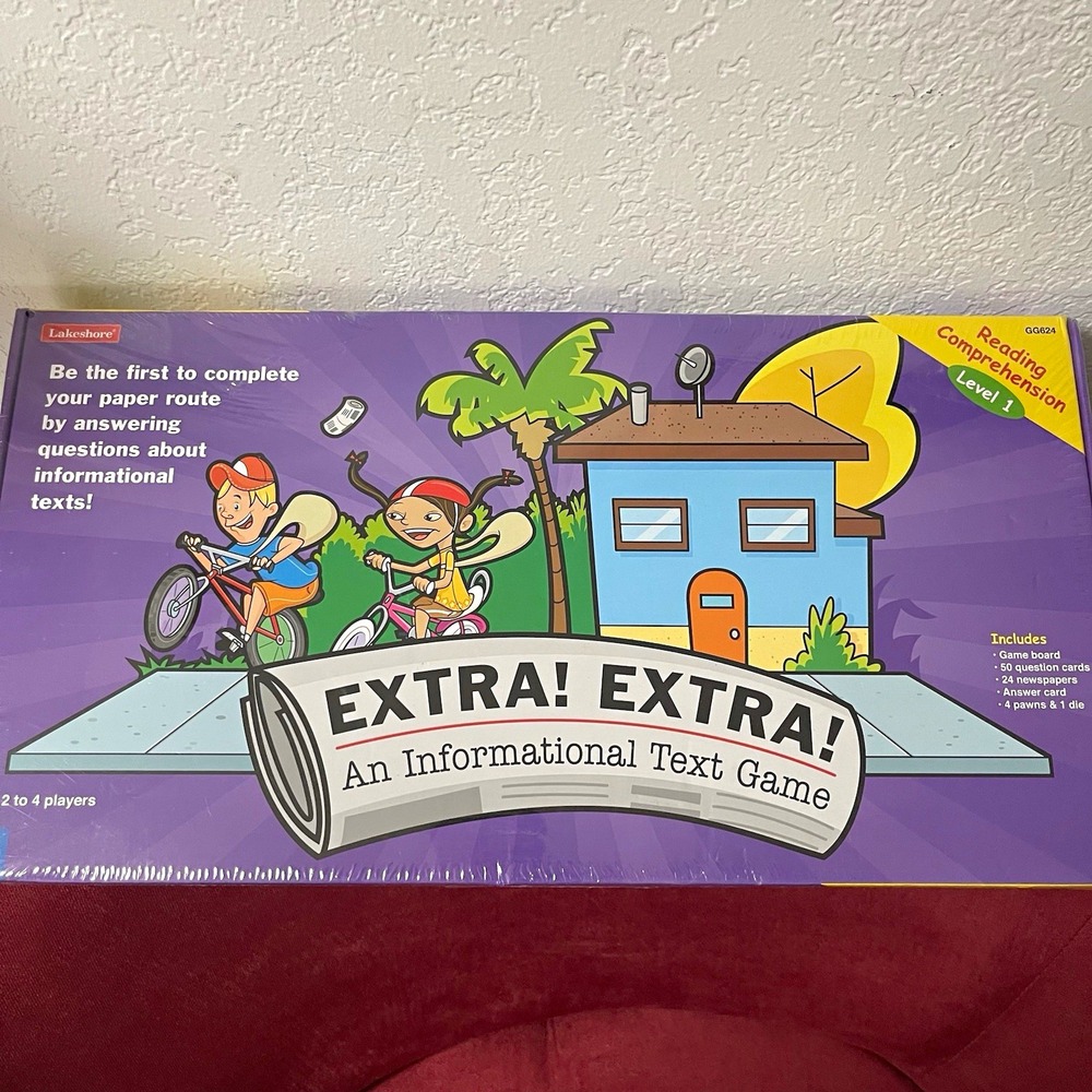 Lakeshore Extra! Extra! Informational Text Game Reading Level 1 2-4 GG624